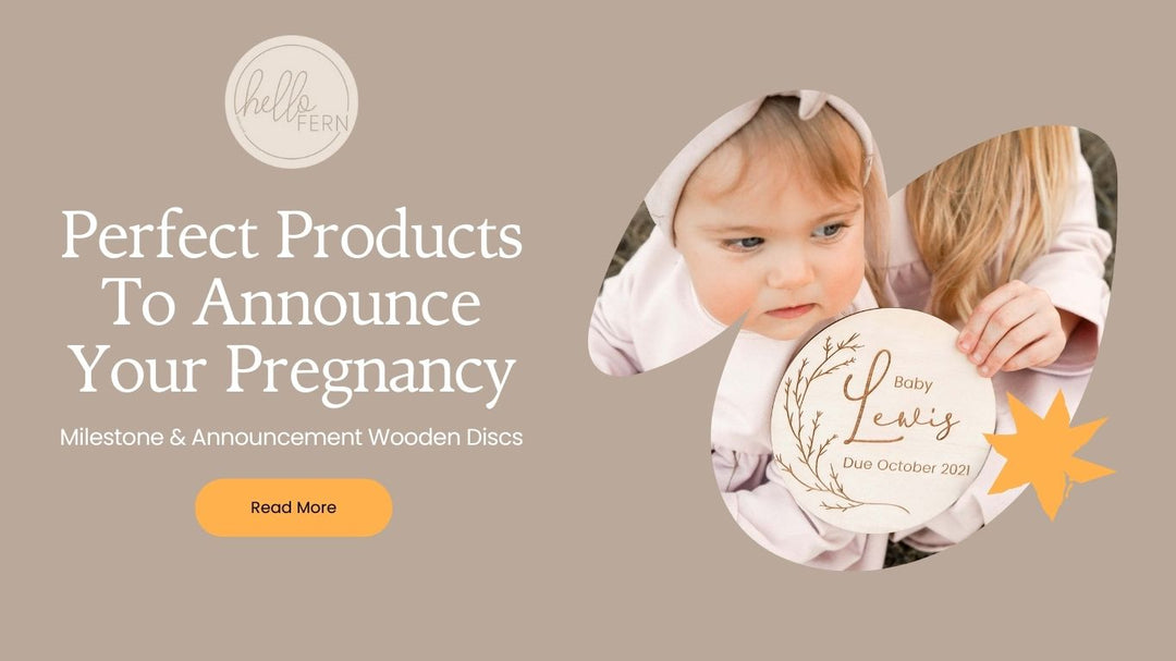 Perfect Products To Announce Your Pregnancy - Milestone & Announcement Wooden Discs