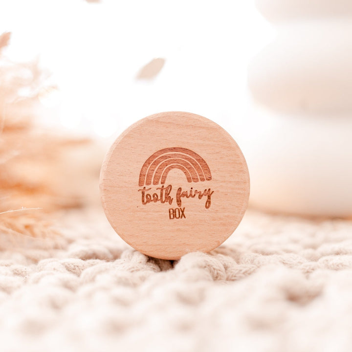 My tooth fairy wooden trinket box with rainbow design