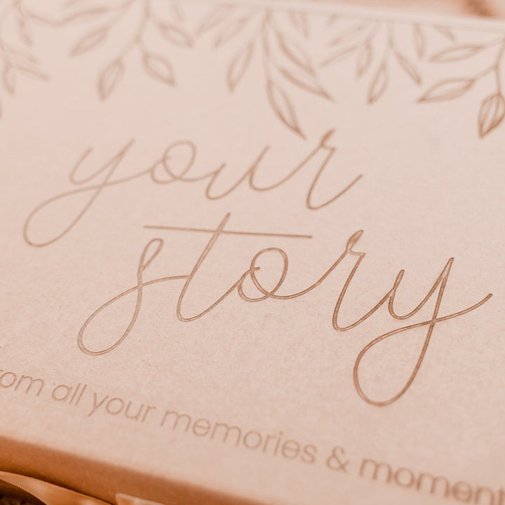 Keepsake Box - Vine (non-custom) "YOUR STORY" - fits our wooden baby book