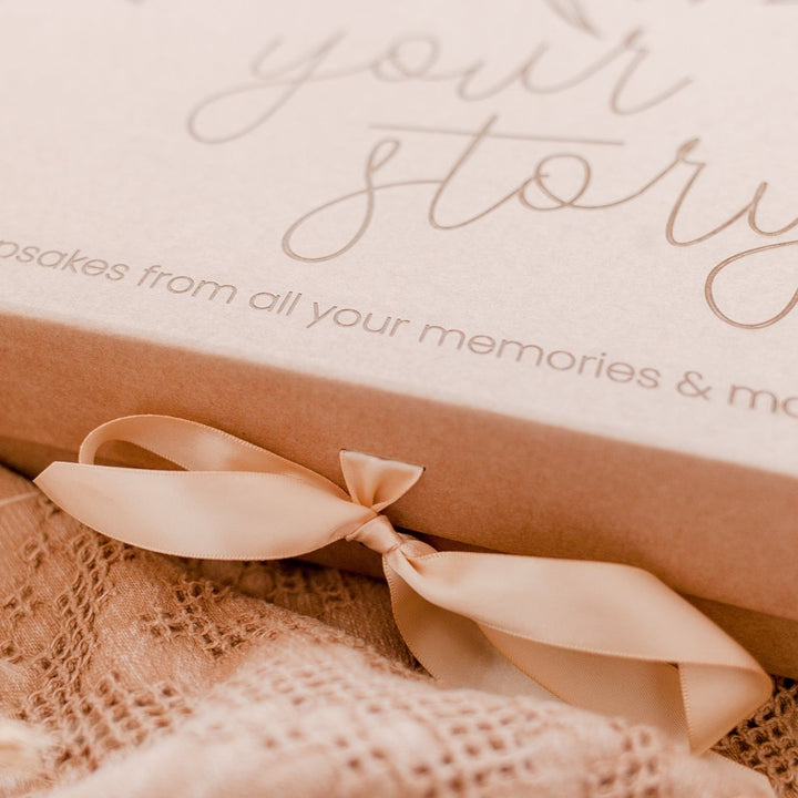 Keepsake Box - Vine (non-custom) "YOUR STORY" - fits our wooden baby book