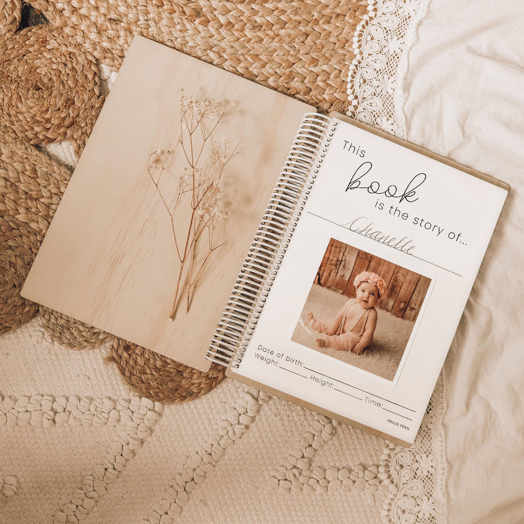 "Your Story" Wooden Baby Memory Book (non-custom)