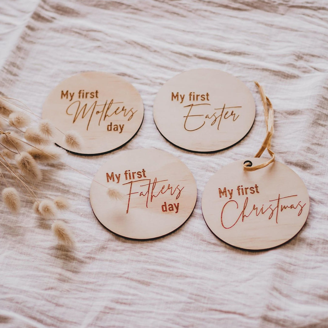 Wooden special calendar date discs - Classic