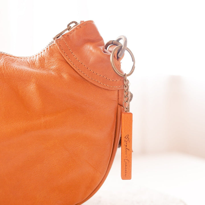 Hello Fern Mother's Day dark wooden keyring.