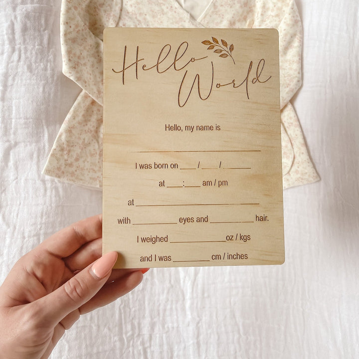 Timber hospital card - 2 designs to pick from