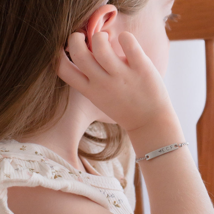 Engraved stainless keepsake bracelet