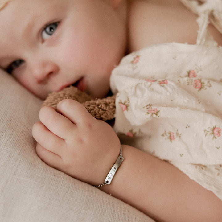 Engraved stainless keepsake bracelet