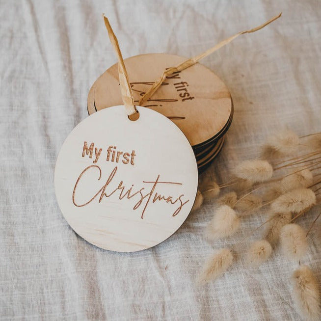 Wooden achievement milestone card discs - Classic