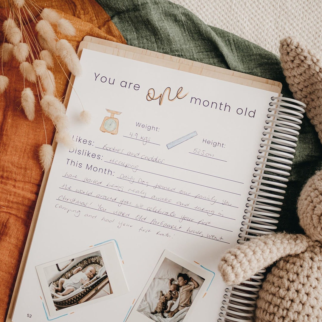 "Your Story" Wooden Baby Memory Book (customised with name)