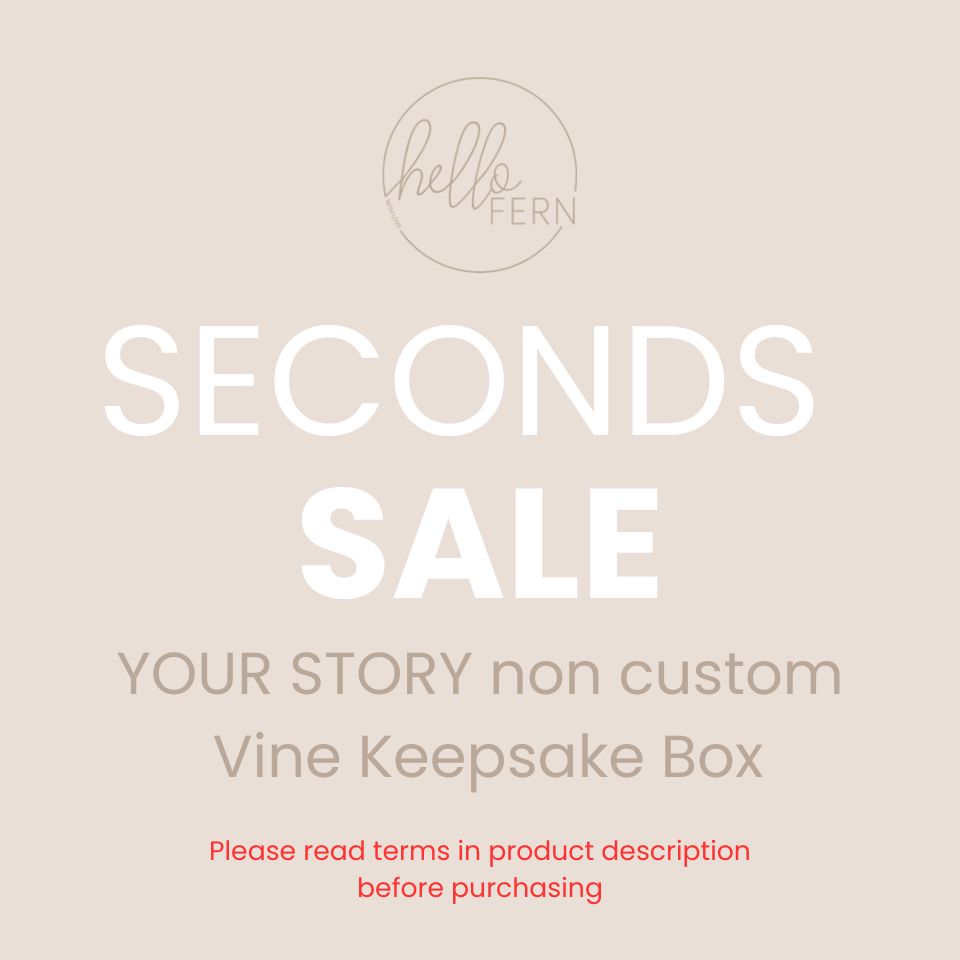 Keepsake Box - Vine (non-custom) "YOUR STORY" - fits our wooden baby book (Seconds Sale)