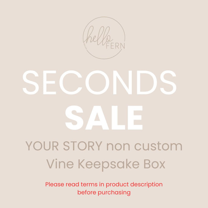 Keepsake Box - Vine (non-custom) "YOUR STORY" - fits our wooden baby book (Seconds Sale)