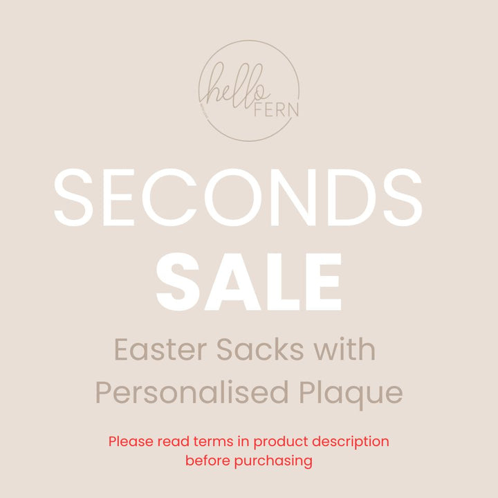 Easter Sacks FLAWED (customised with letter + name plaque) - (Seconds Sale)