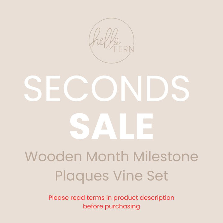 Wooden Month Milestone Plaques - Vine (Seconds Sale)