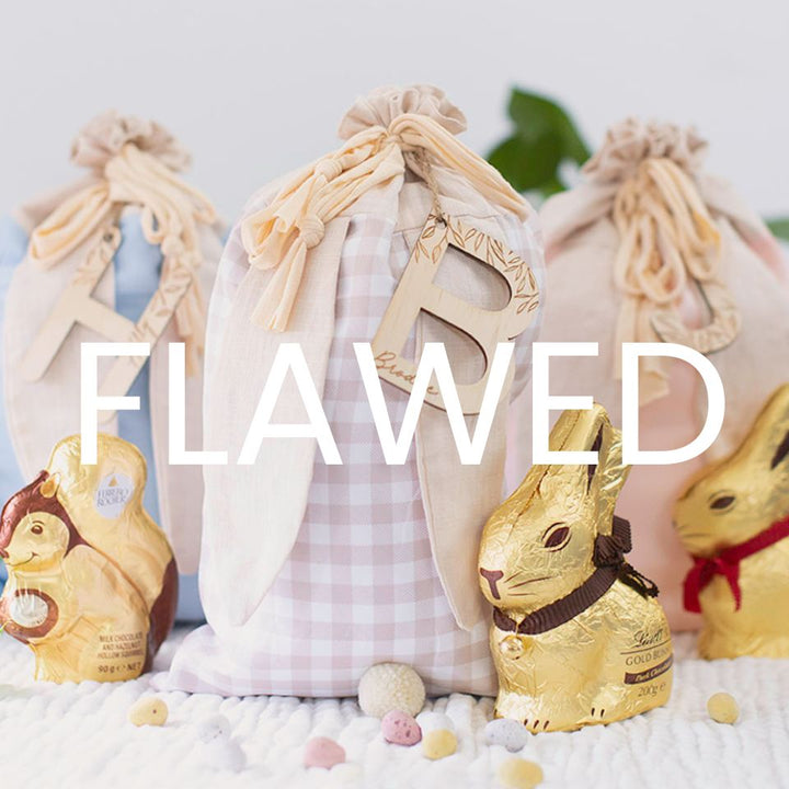 Easter Sacks FLAWED (customised with letter + name plaque) - (Seconds Sale)