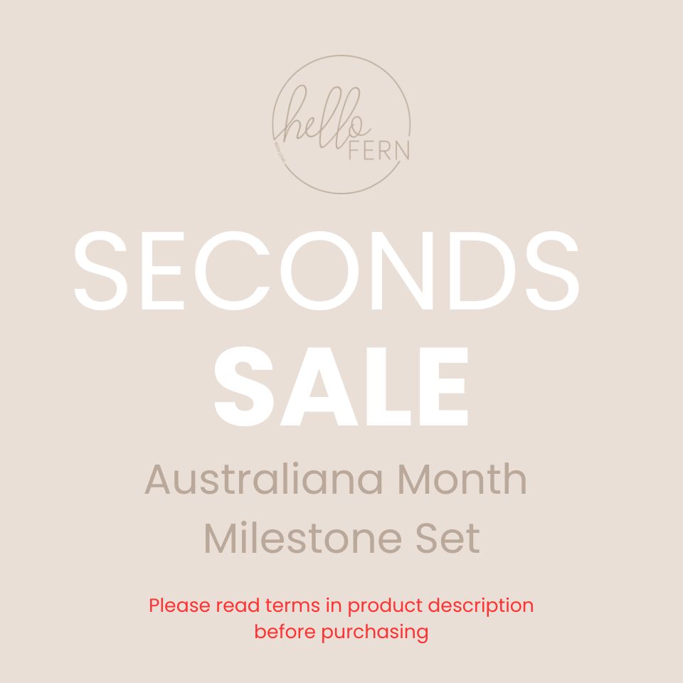 Wooden Month Milestone Card Discs - Australiana (Seconds Sale)