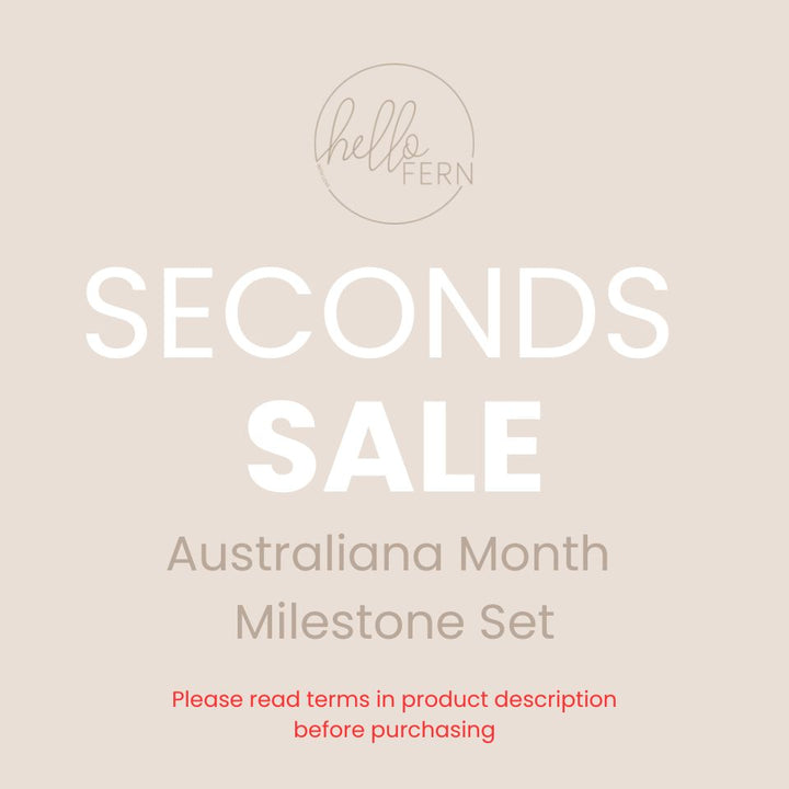 Wooden Month Milestone Card Discs - Australiana (Seconds Sale)