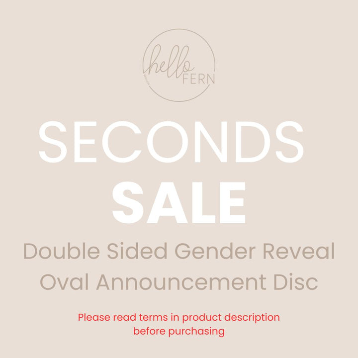 Double-Sided Birth Announcement Plaque - Oval (Seconds Sale)