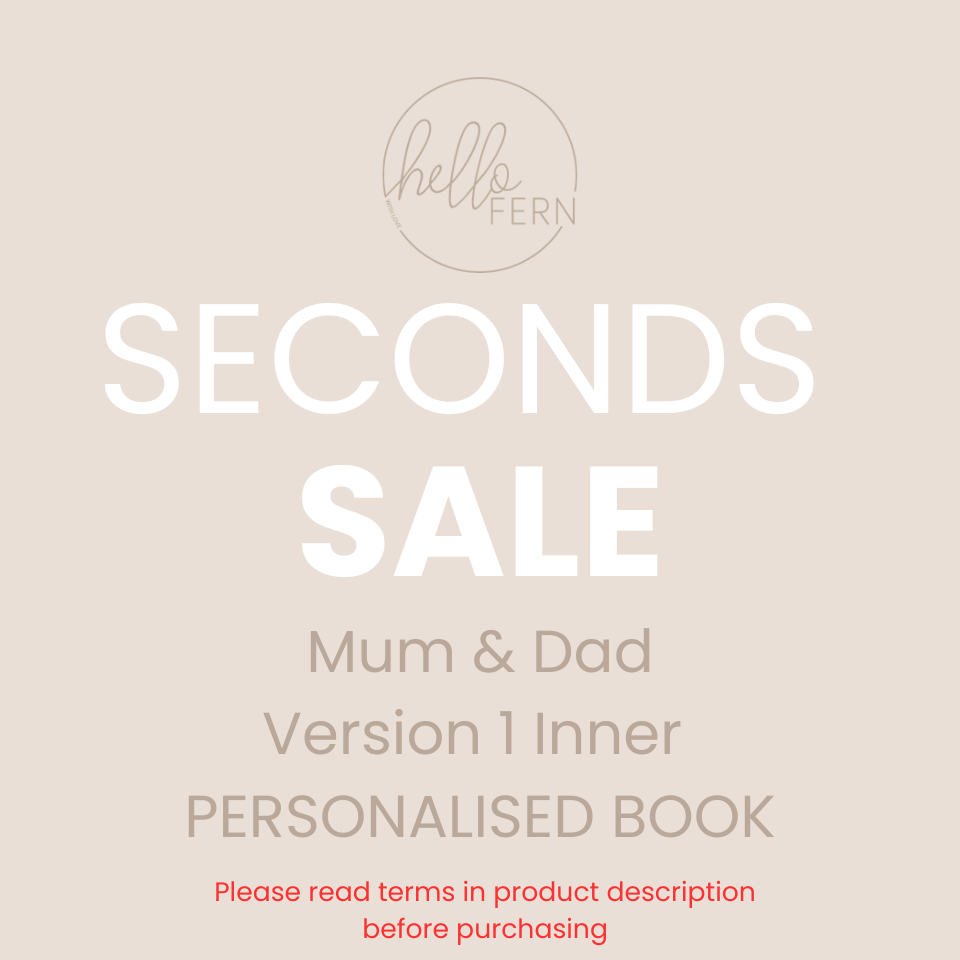 Personalised Baby Book (Seconds Sale) VERSION 1 Inner (customised with name)