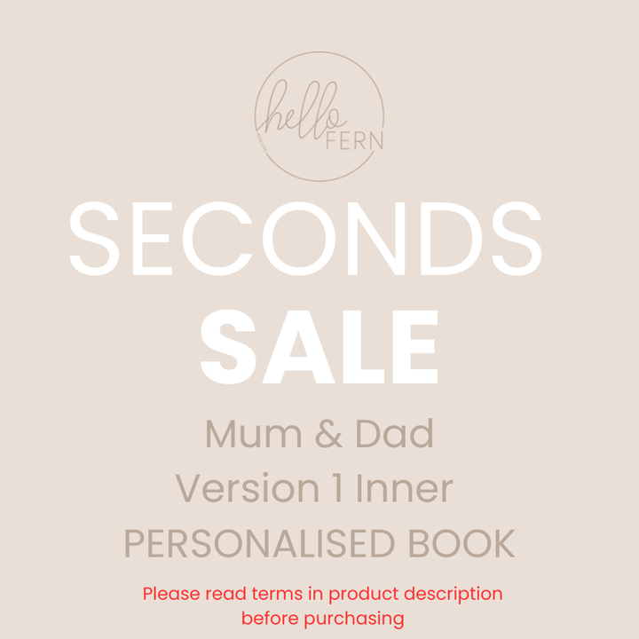 Personalised Baby Book (Seconds Sale) VERSION 1 Inner (customised with name)