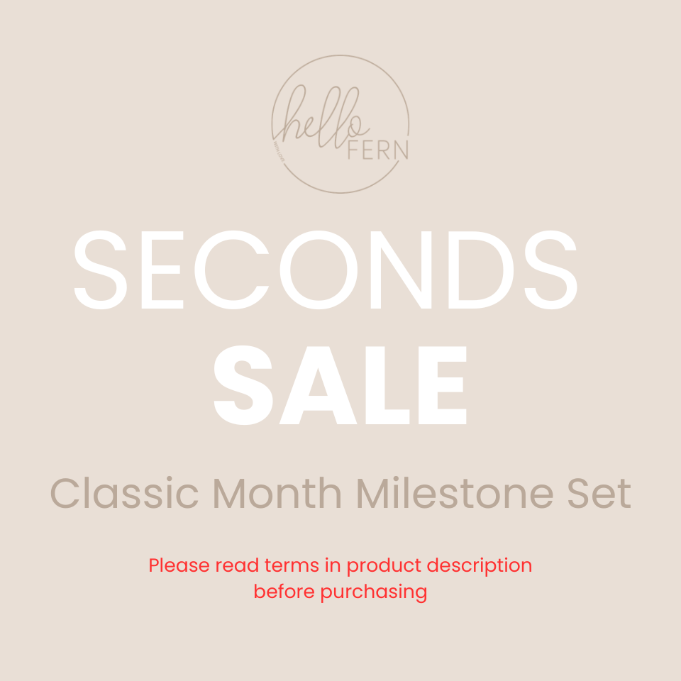 Seconds - Wooden Month Milestone Card Discs - Classic