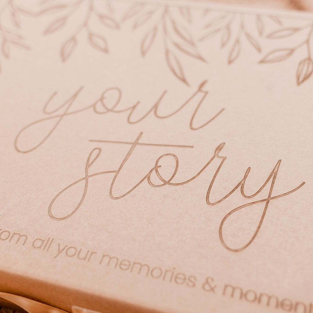 Keepsake Box (non-custom) "YOUR STORY" - fits our wooden baby book