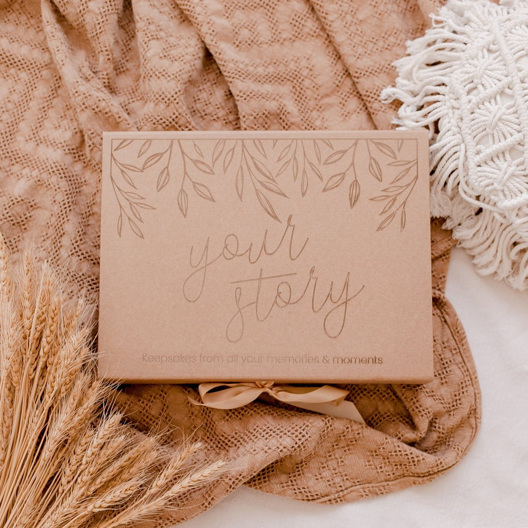 YOUR STORY - A wooden baby memory book (non-custom)
