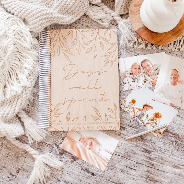 Mother's Day Wooden Journal (customise cover with any wording)